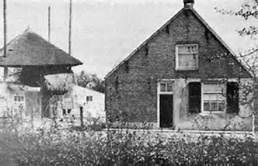 Foto uit 1923, de plaats delict aan de Achterweg vlakbij de Lekdijk.